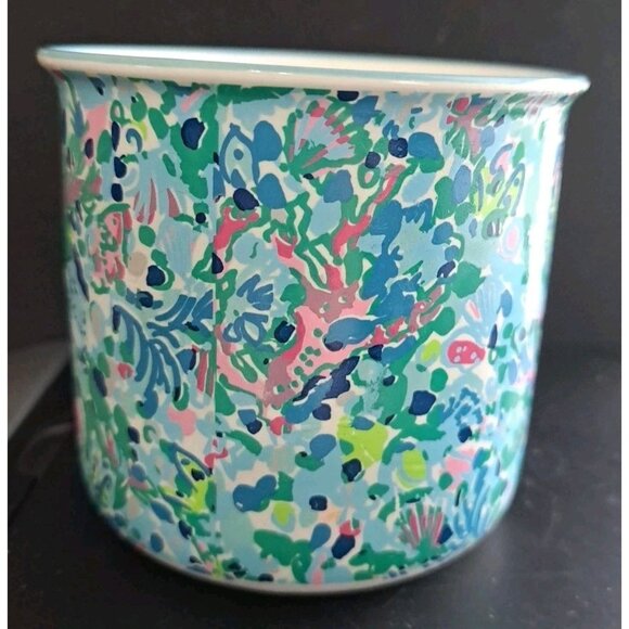 Lilly Pulitzer Mug Multicolor Underwater Design With Gold Colored Handle FLAW - Picture 4 of 9